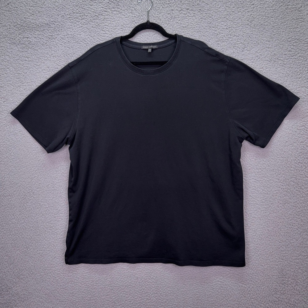 Robert Barakett Tshirt Mens 3XLT Black Pima Cotton Short Sleeve Crew Neck Basic